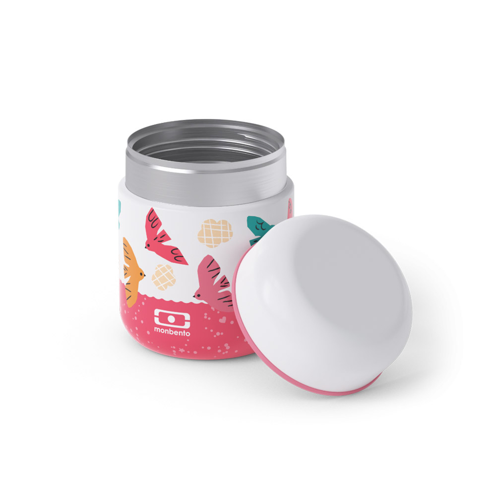 Monbento - Kids' Insulated Food Jar - Pink Birds