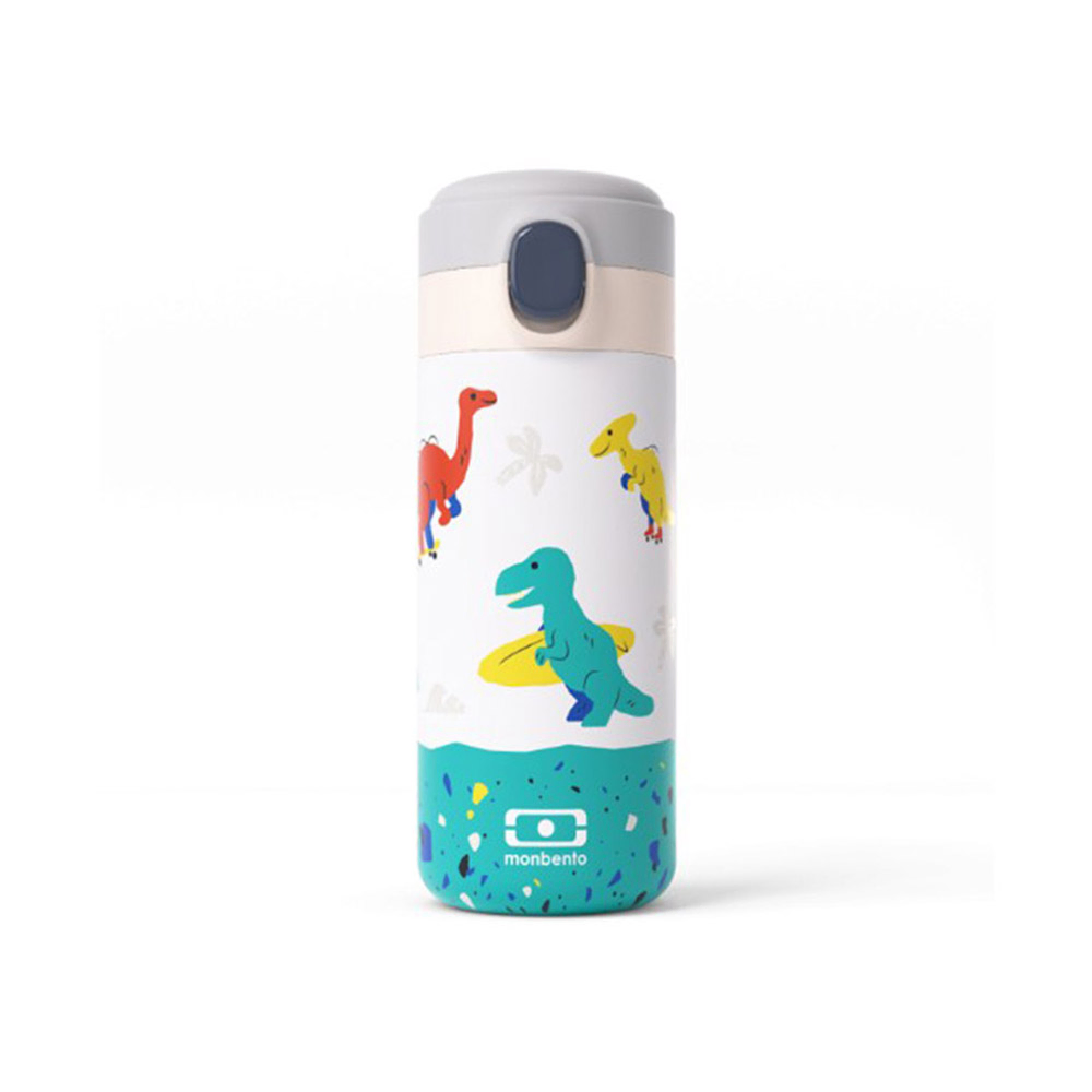 Monbento - Pop Kids Insulated Bottle - Blue Dino