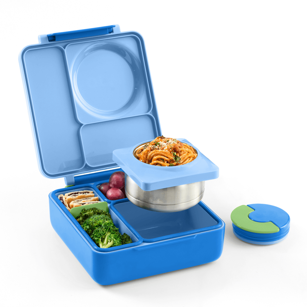 Omiebox - 3 Compartment Thermos Lunch Box - Sea Blue