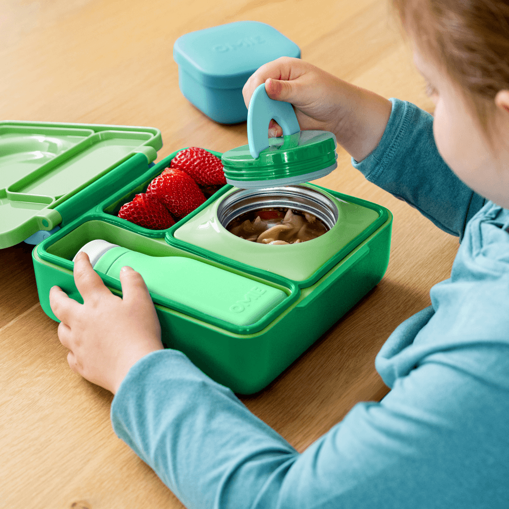 Omiebox - 3 Compartment Thermos Lunch Box - Apple Green