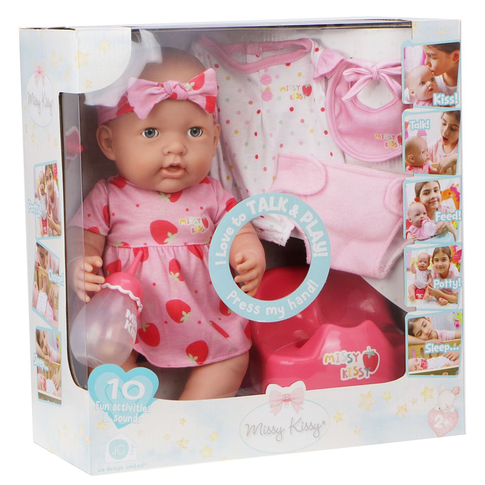 JC Toys - Missy Kissy Talking Doll Gift Set - English - 15-Inch