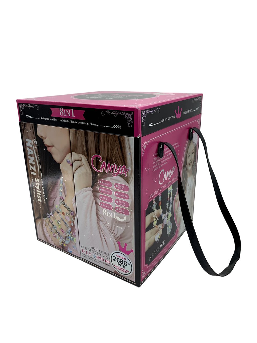 Caniya - 8 In 1 Diy Beads Jewelry Making Kit With Jewelry Box