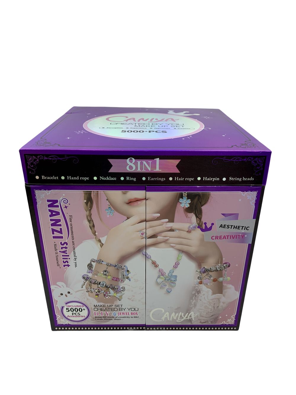 Caniya - 8 In 1 Diy Beads Jewelry Making Kit With Jewelry Box