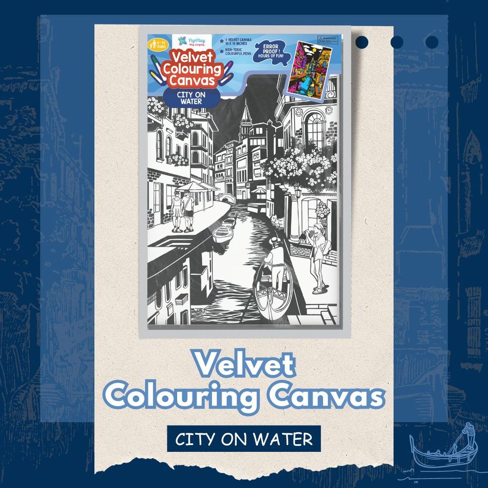 PepPlay - Velvet Colouring Canvas: City On Water