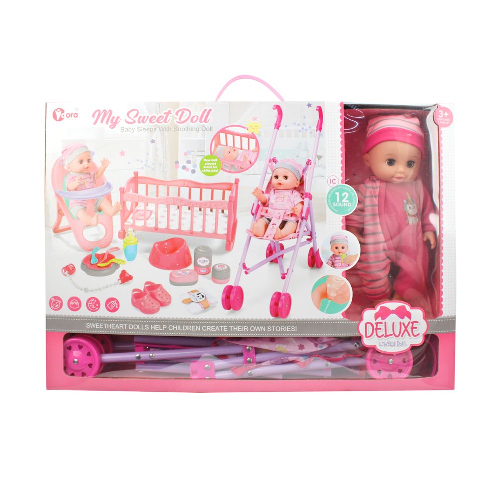 VDORA DOLLS - 3-In-1 My Doll Playset - 16 Pcs