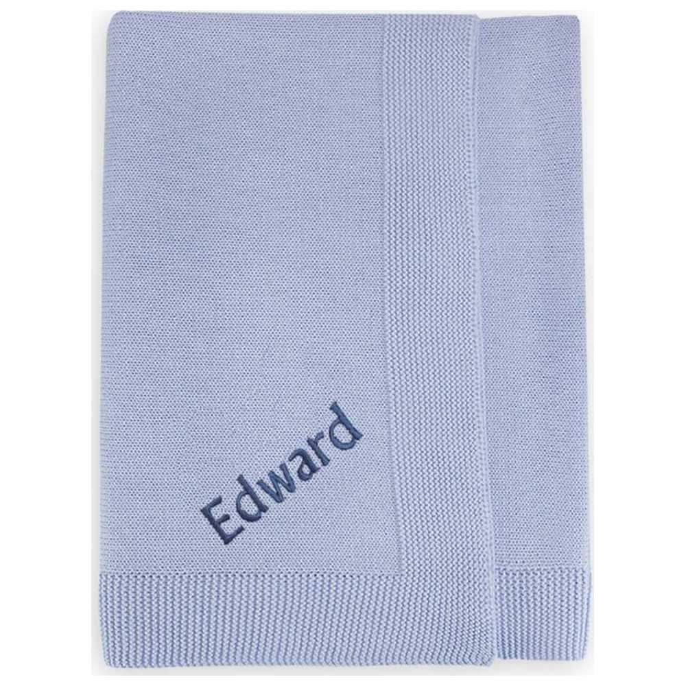 Babyblooms - Personalised Bertie Bear With Blanket - Blue - 2 Pcs