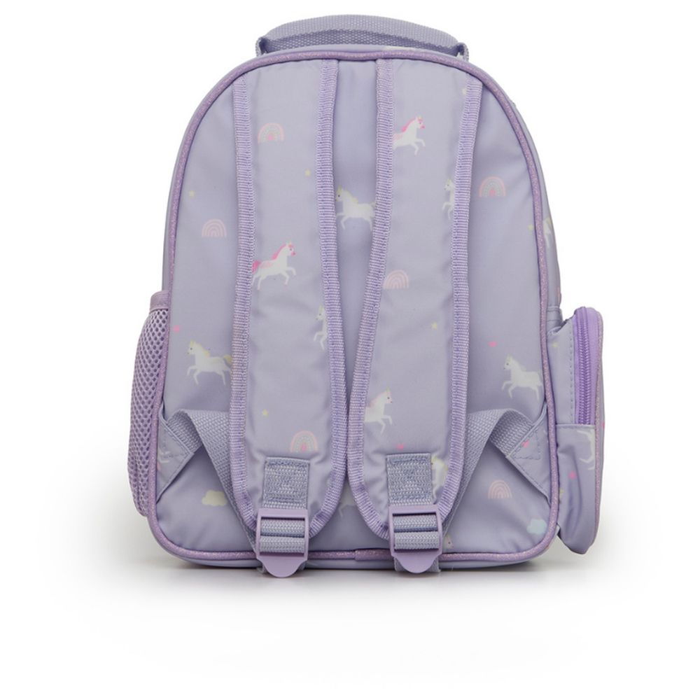 Little IA - Personalized Unicorn Duo Backpack & Lunch Bag Set - Mini - Purple - 2 Pcs