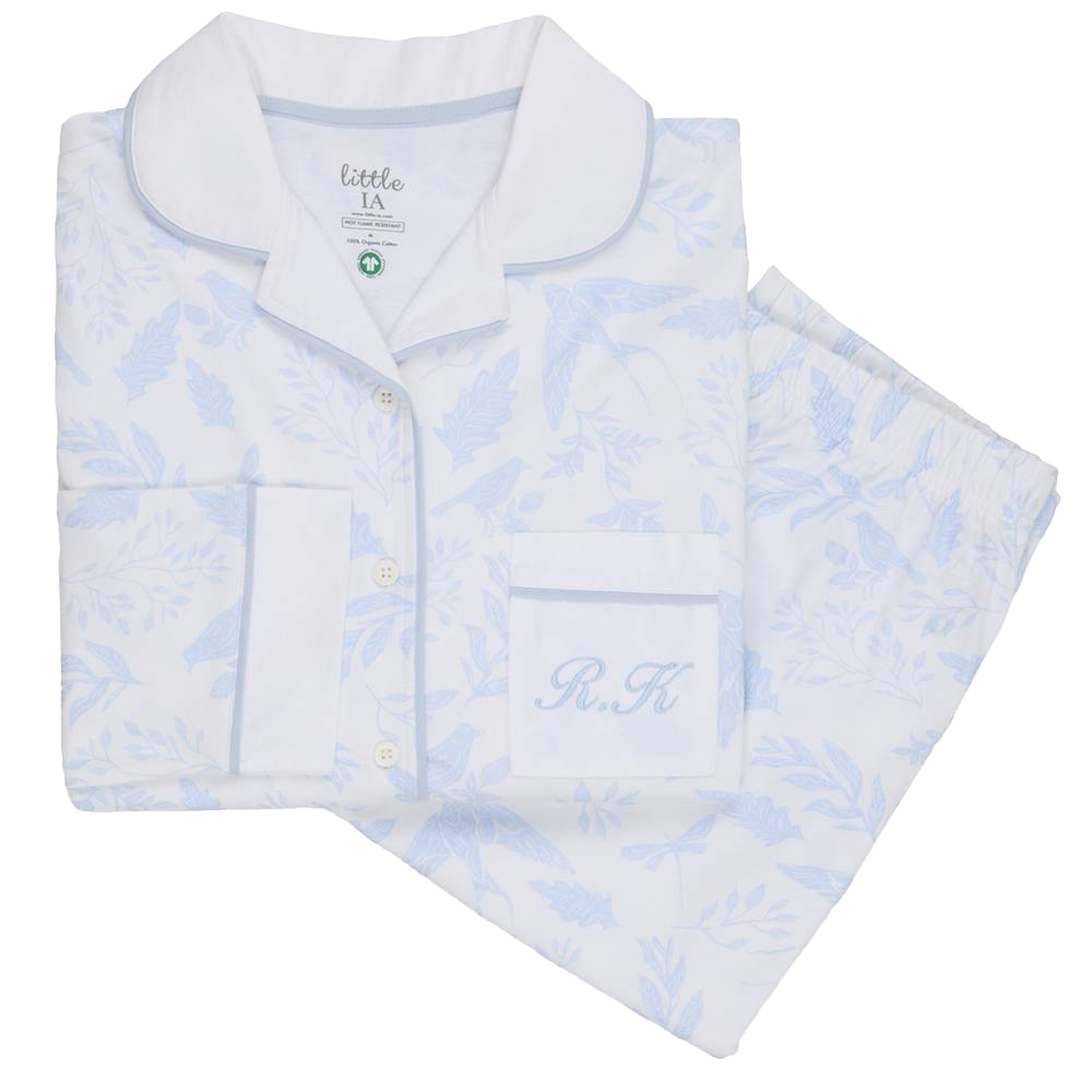 Little IA - 2pc-Set - Women's Birdsong Pyjama Set - Blue