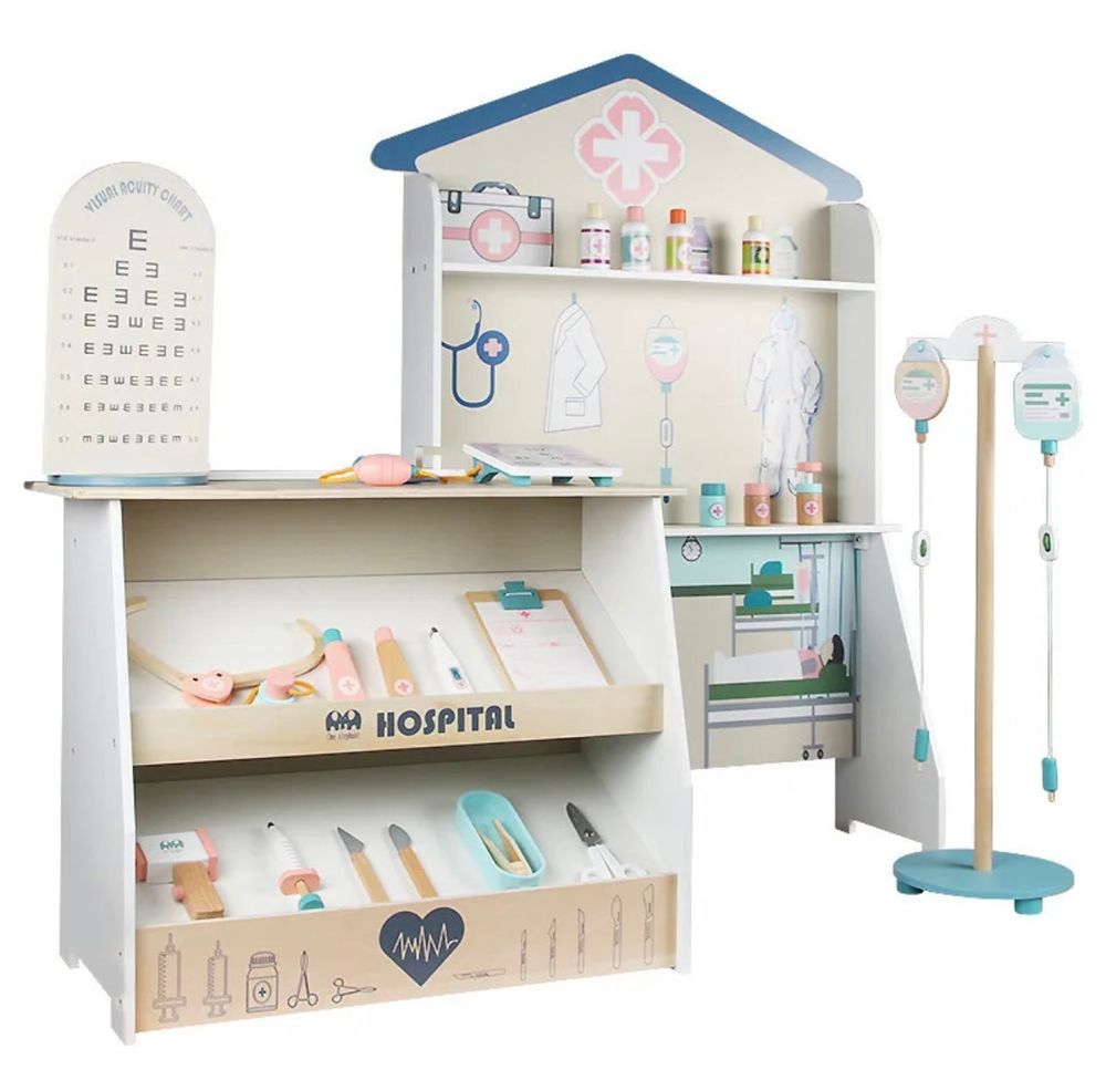 Maxims Baby Store - Kids Wooden Role Play Hospital Playset
