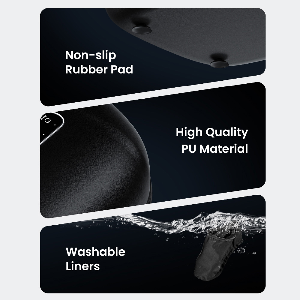 Renpho - Portable Shiatsu 3D Kneading Massager Machine With Heat - Black