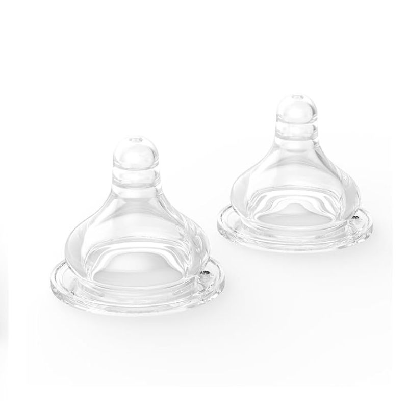 Momcozy - Silicone Nipple & Flat Bottle Cap - Large - Pack of 2