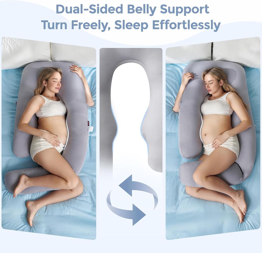 Momcozy Dreamline U Pro Pregnancy Pillow - Grey