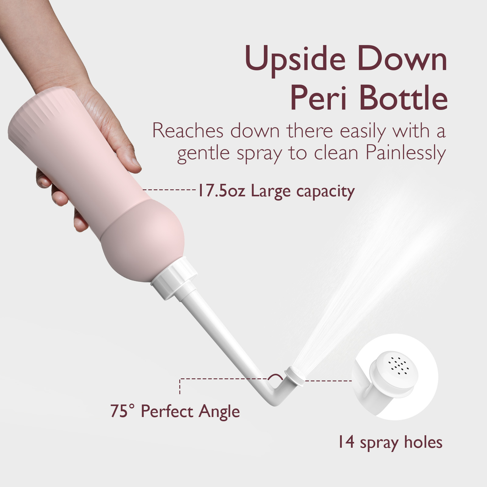 Momcozy Postpartum Peri Bottle - Pink - 500 ml