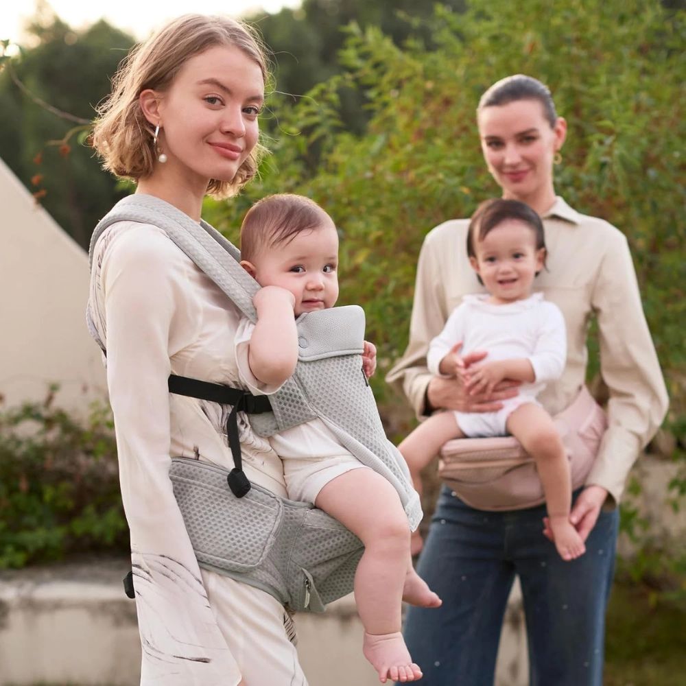 Momcozy 2-In-1 Hip Seat Baby Carrier - Grey