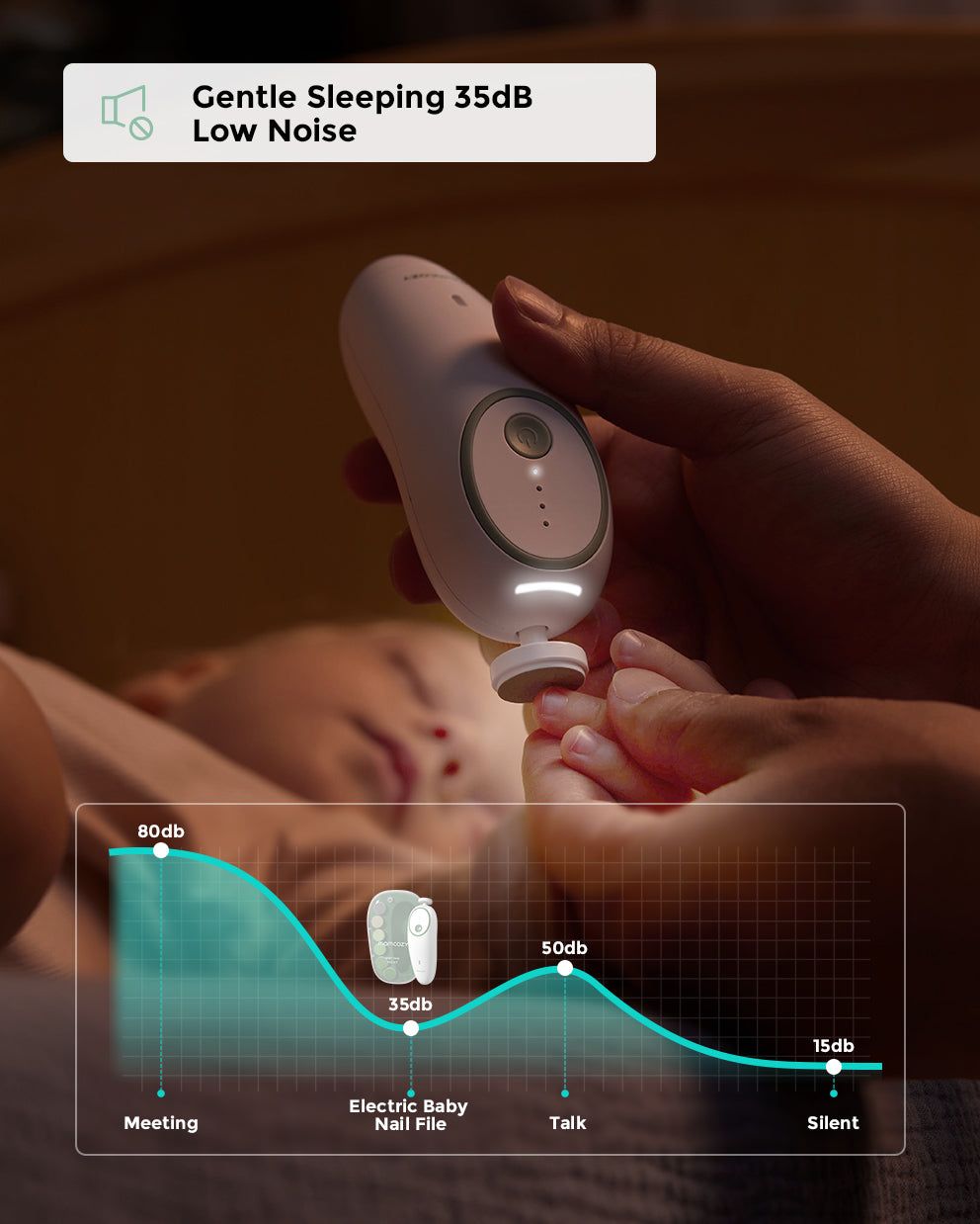 Momcozy - Baby Replacement Electric Nail File Pads - Green - 8 Pcs