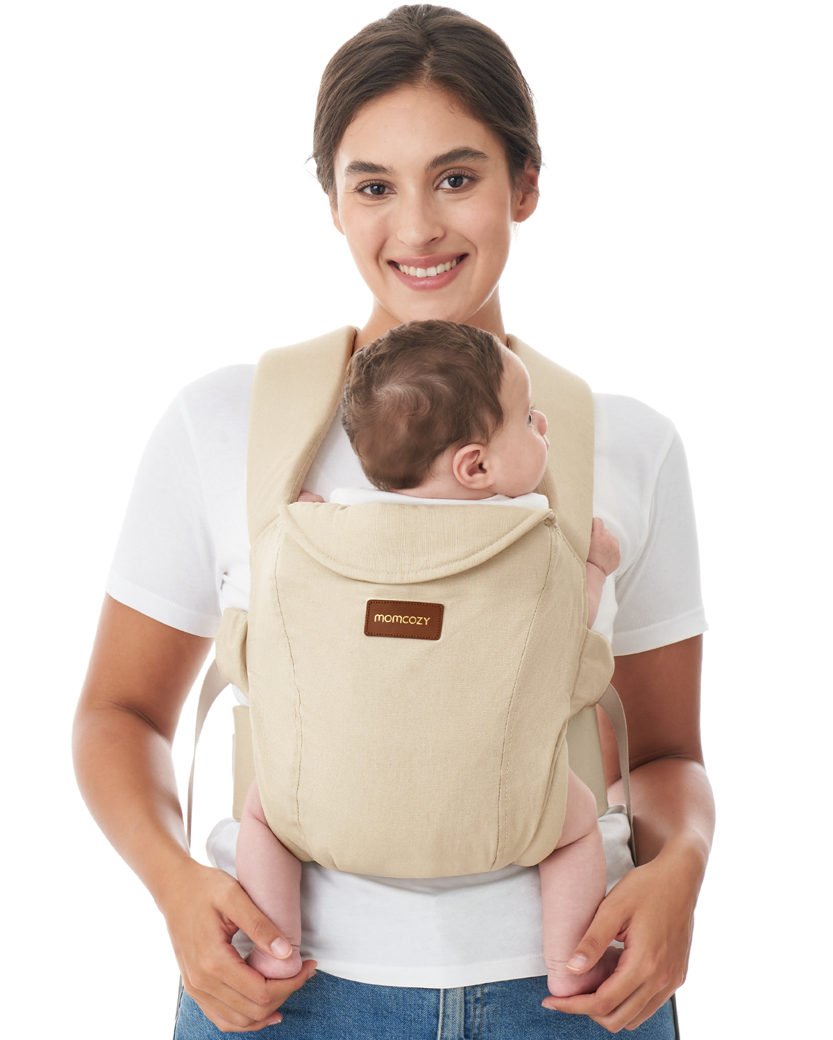 Momcozy WeeSnug Newborn Baby Carrier - Khaki