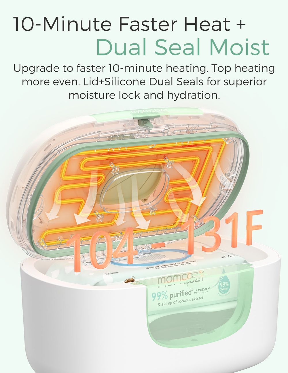 Momcozy - Large Capacity Baby Wipe Warmer - White