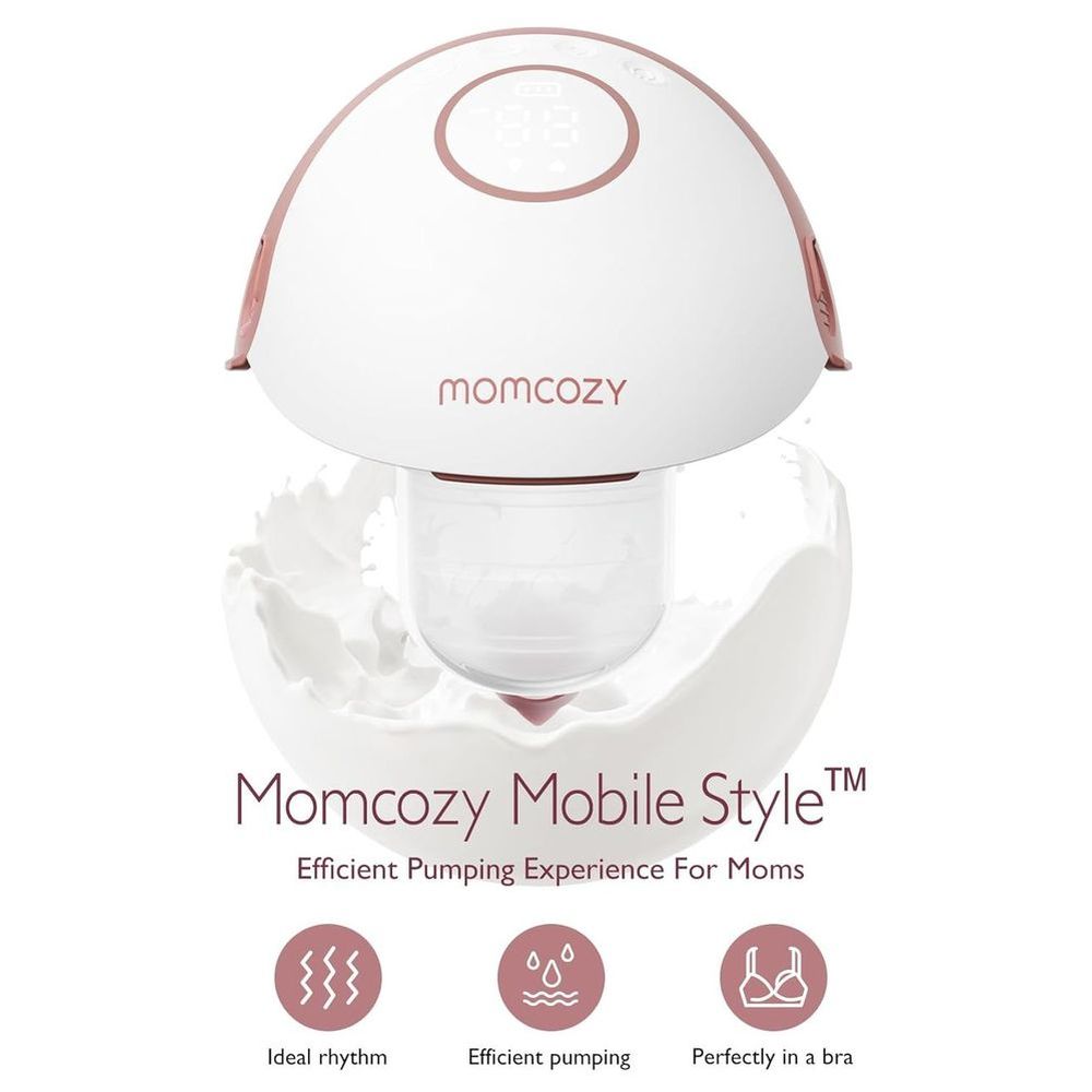 Momcozy Mobile Style Hands-Free Double Breast Pump M6 - Maroon