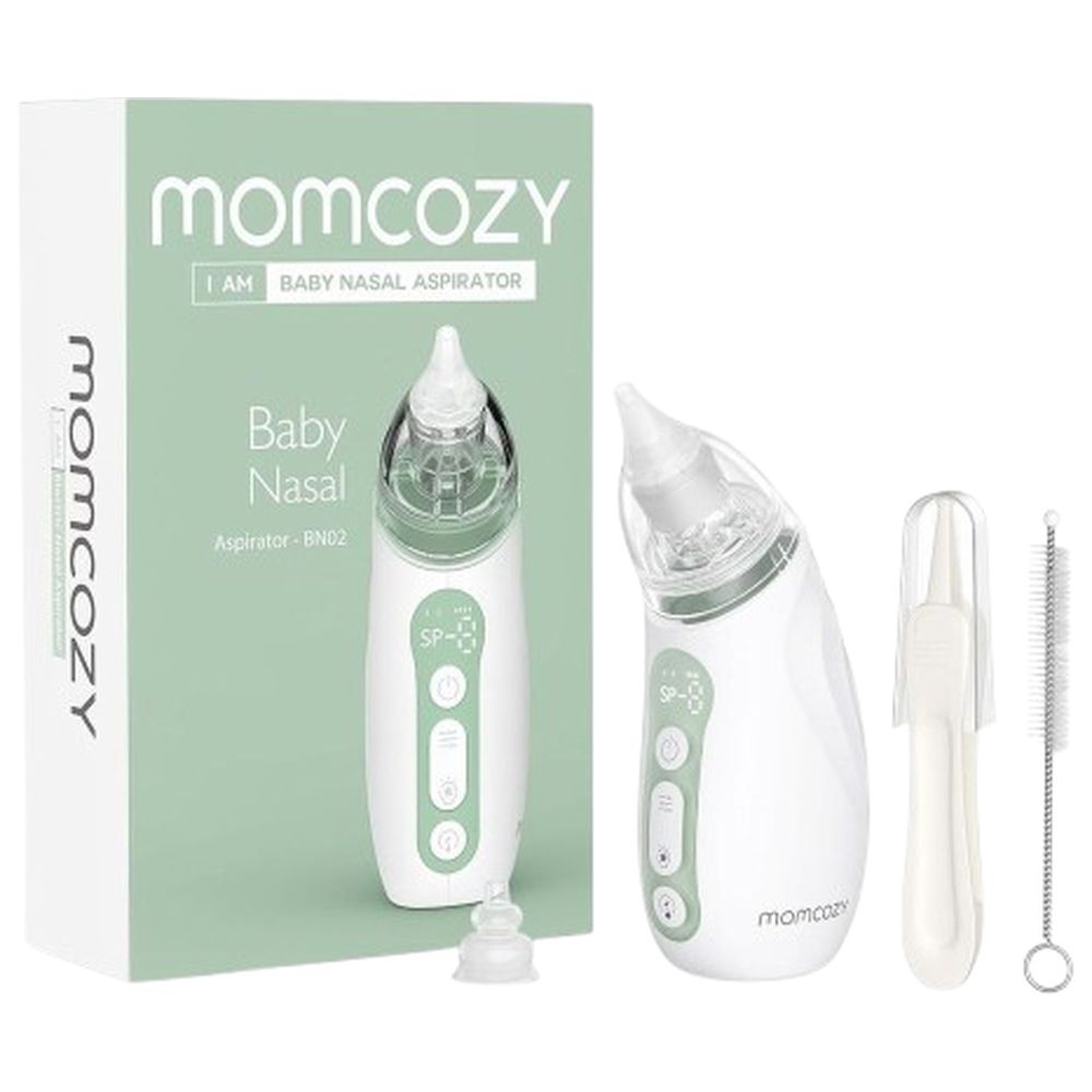 Momcozy Baby Nasal Aspirator – Gentle Suction with Multiple Tips– Easy-Clean Relief for Congestion – 0–24 Months