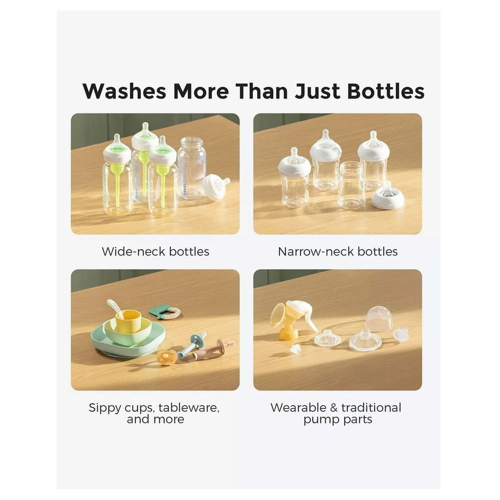 Momcozy - Kleanpal Pro Baby Bottle Washer With Free 60pcs Detergent Tablets - White