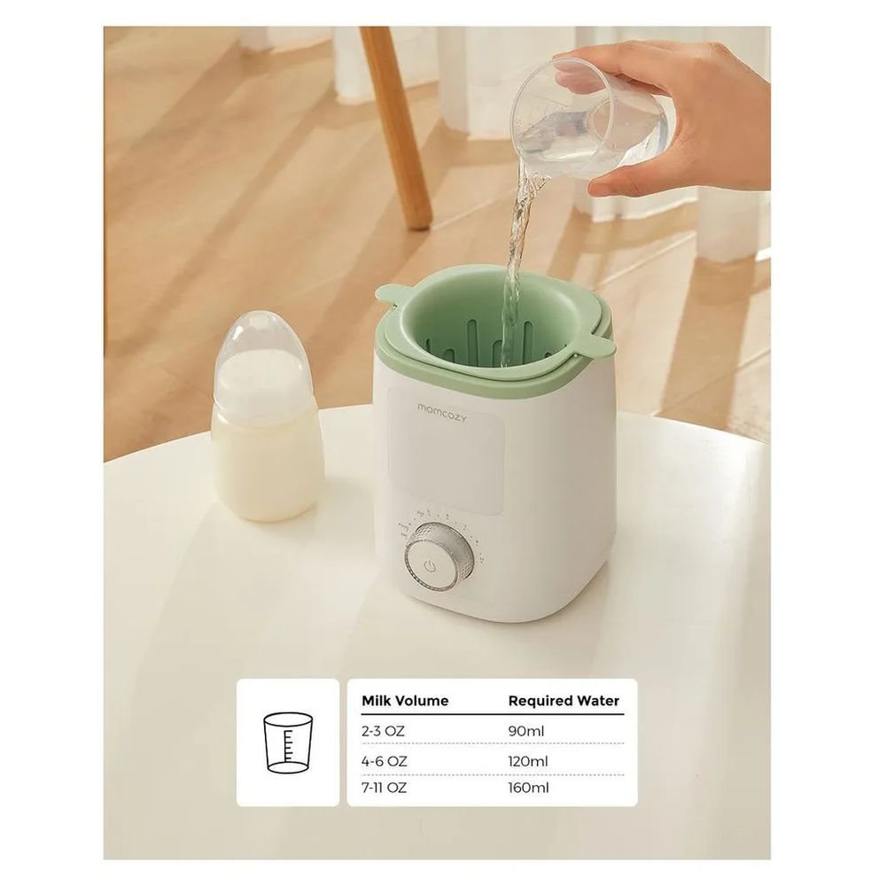 Momcozy Nutri Smart Baby Bottle Warmer - White/Green