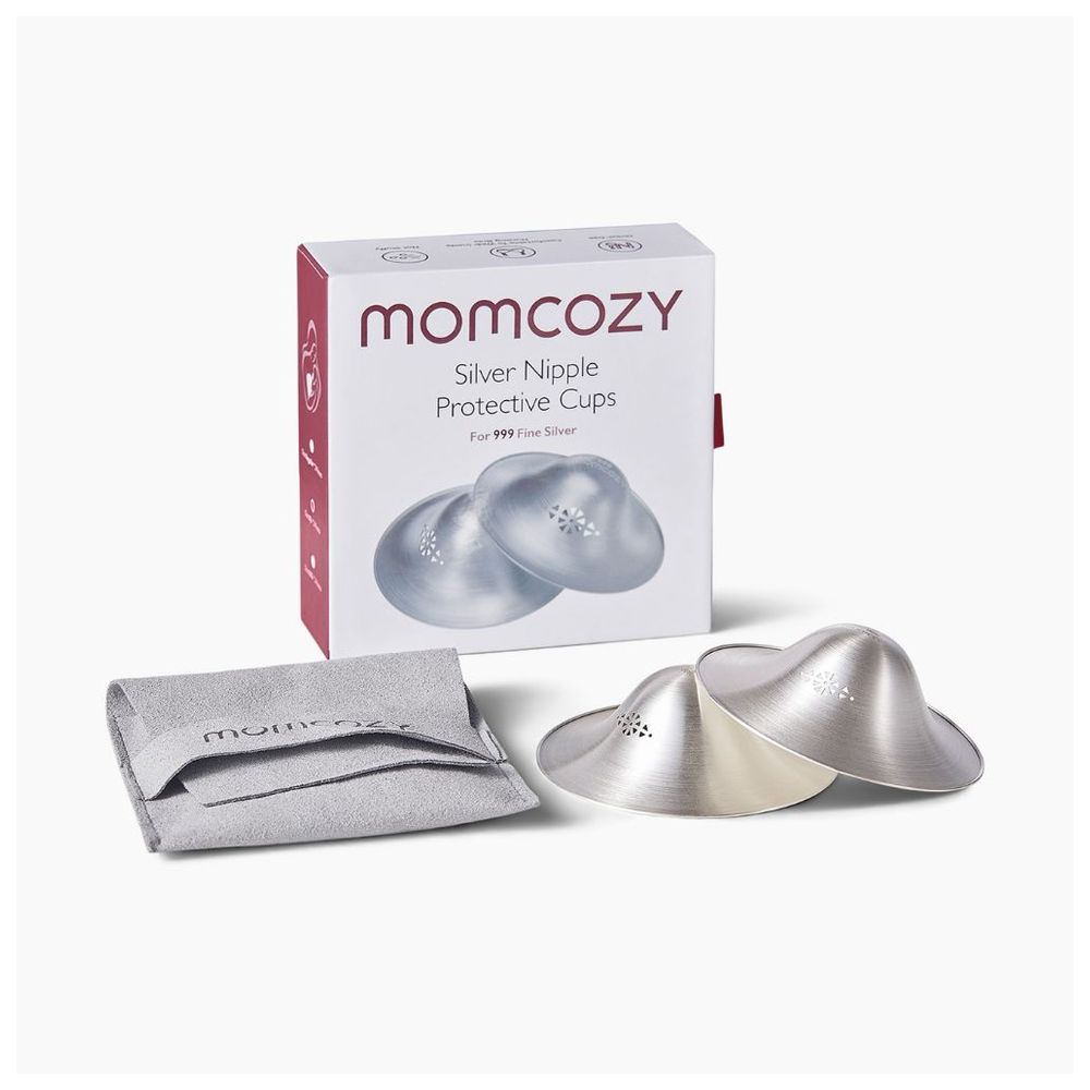 Momcozy 999 Silver Nursing Nipple Shields - 2 Pcs