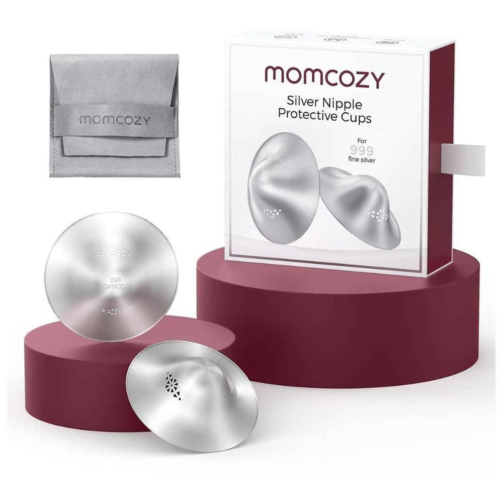 Momcozy 999 Silver Nursing Nipple Shields - 2 Pcs