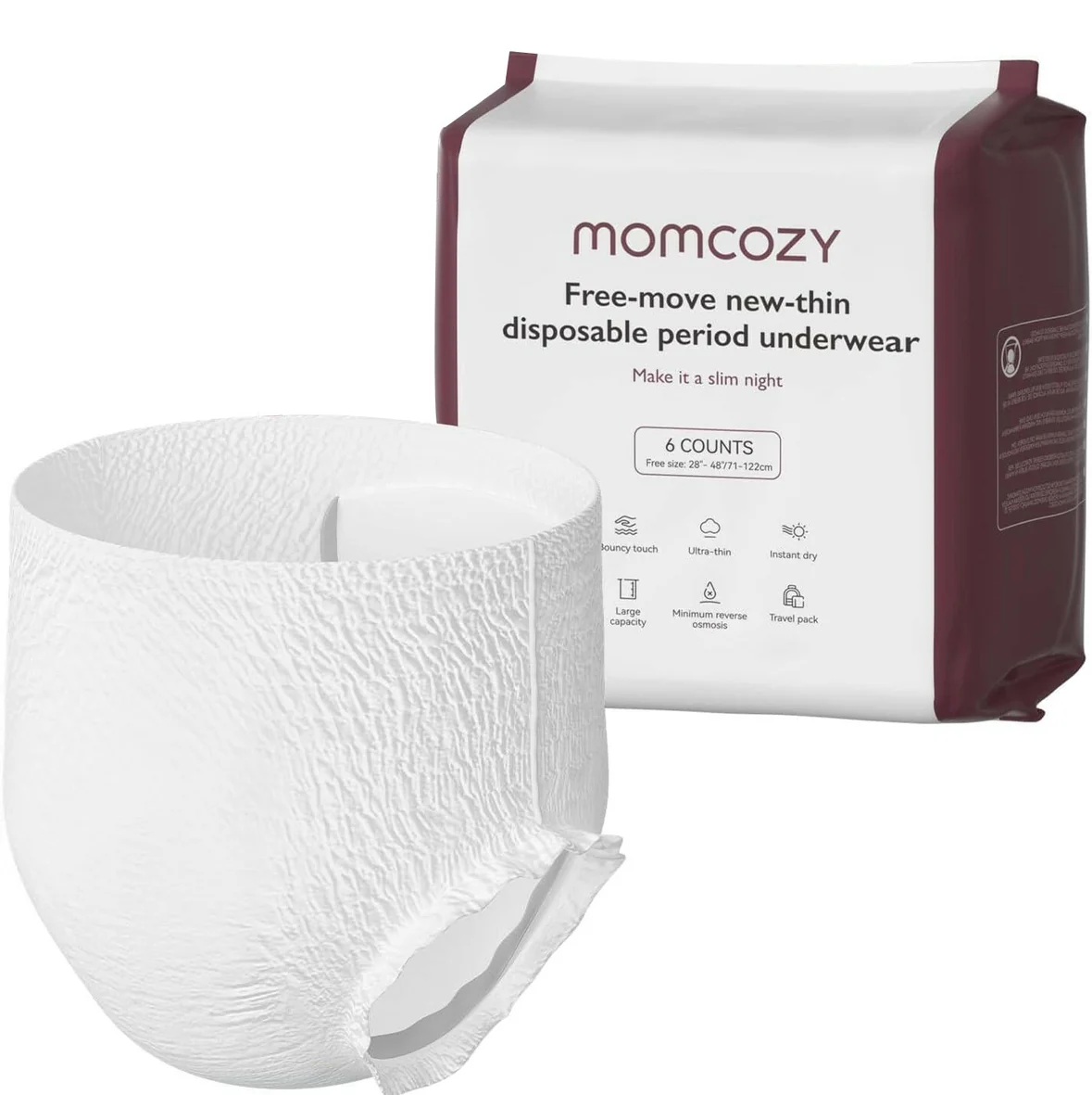 Momcozy - Disposable Period Underwear - 6 Pcs - 28-48