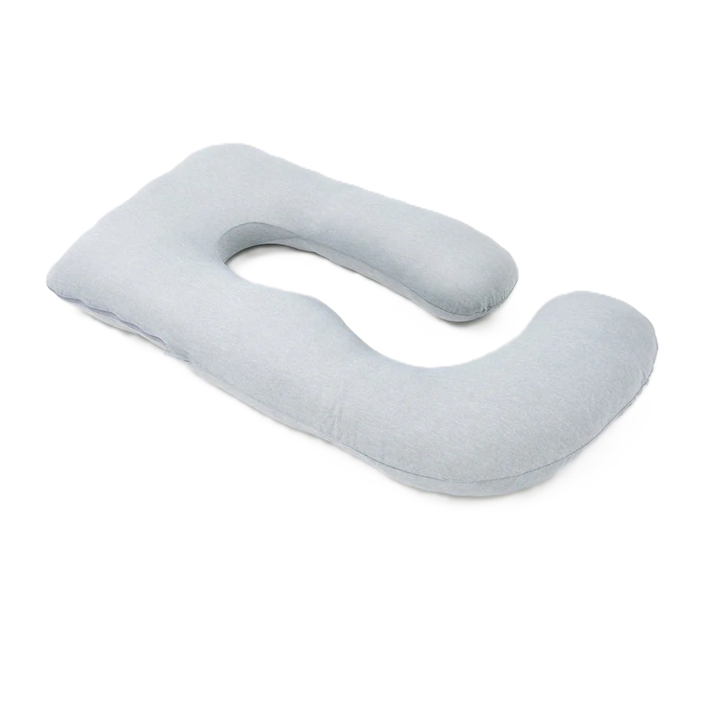 Momcozy - U Shaped Cooling Fabric Pregnancy Pillow - Grey