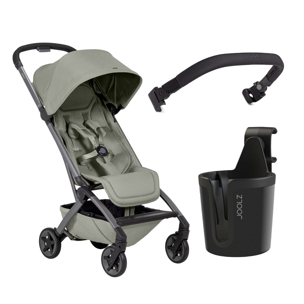 Joolz Aer2 Buggy Stroller With Bumper Bar & Cup Holder - Sage Green