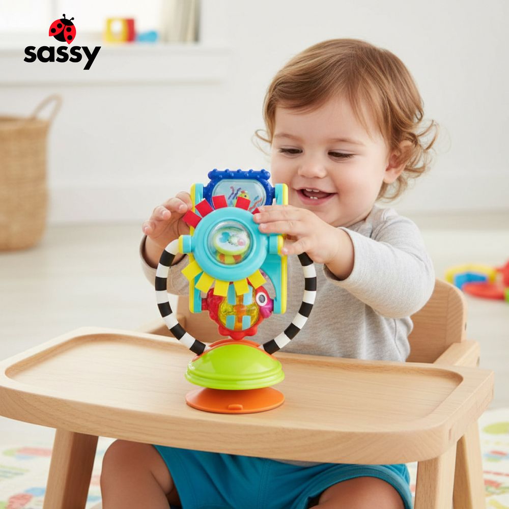 Sassy - 2-In-1 Suction High Chair Activity Toy - Multicolor