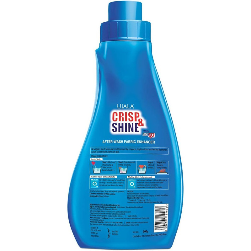 Ujala - Crisp & Shine After-Wash Fabric Enhancer - Floral Fusion - 200 gm