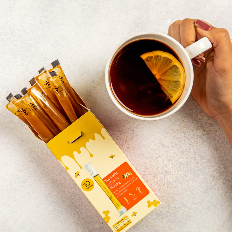 Honey Twigs - Ginger Infused Honey 8g Pack Of 3