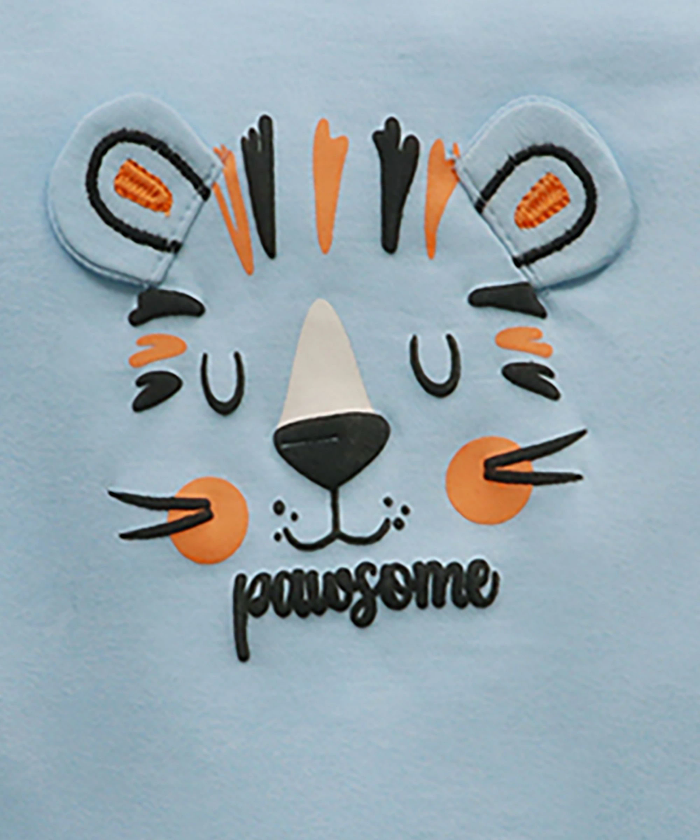 Smart Baby - 2pc-Set - Baby Boys' Printed T-Shirt & Pants - Sky Blue/White