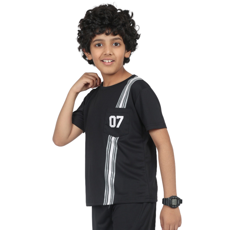 Nexgen Juniors - Boy Half Sleeve Sports T-Shirt - Black
