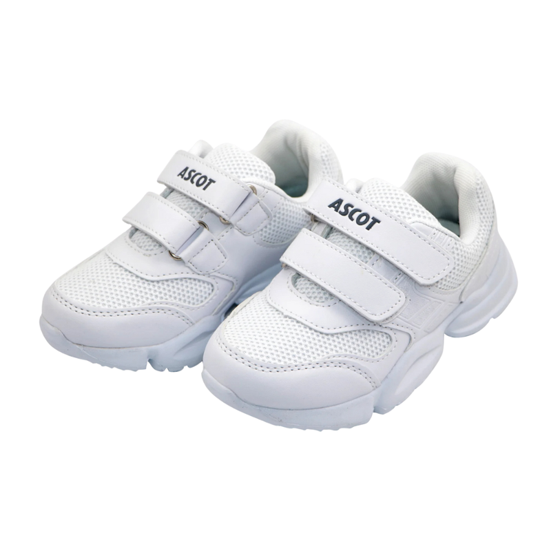 Ascot - Boy' School Shoe - White