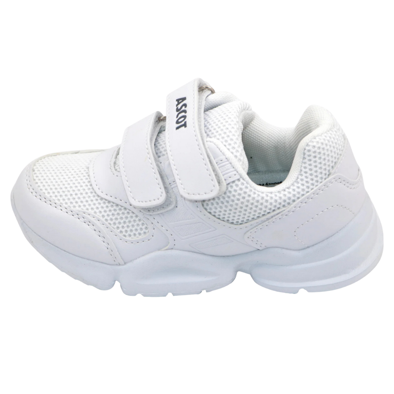 Ascot - Boy' School Shoe - White