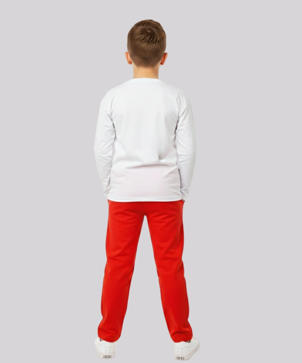 Mickey Mouse - 2pc-Set - Boy's Graphic T-Shirt & Pyjama Pants - White/Red