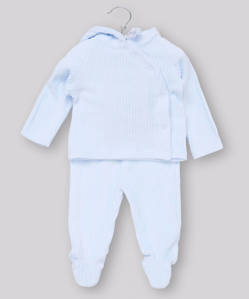 Rock a Bye Baby - Baby Boy's Hooded Jacket & Pant - Blue