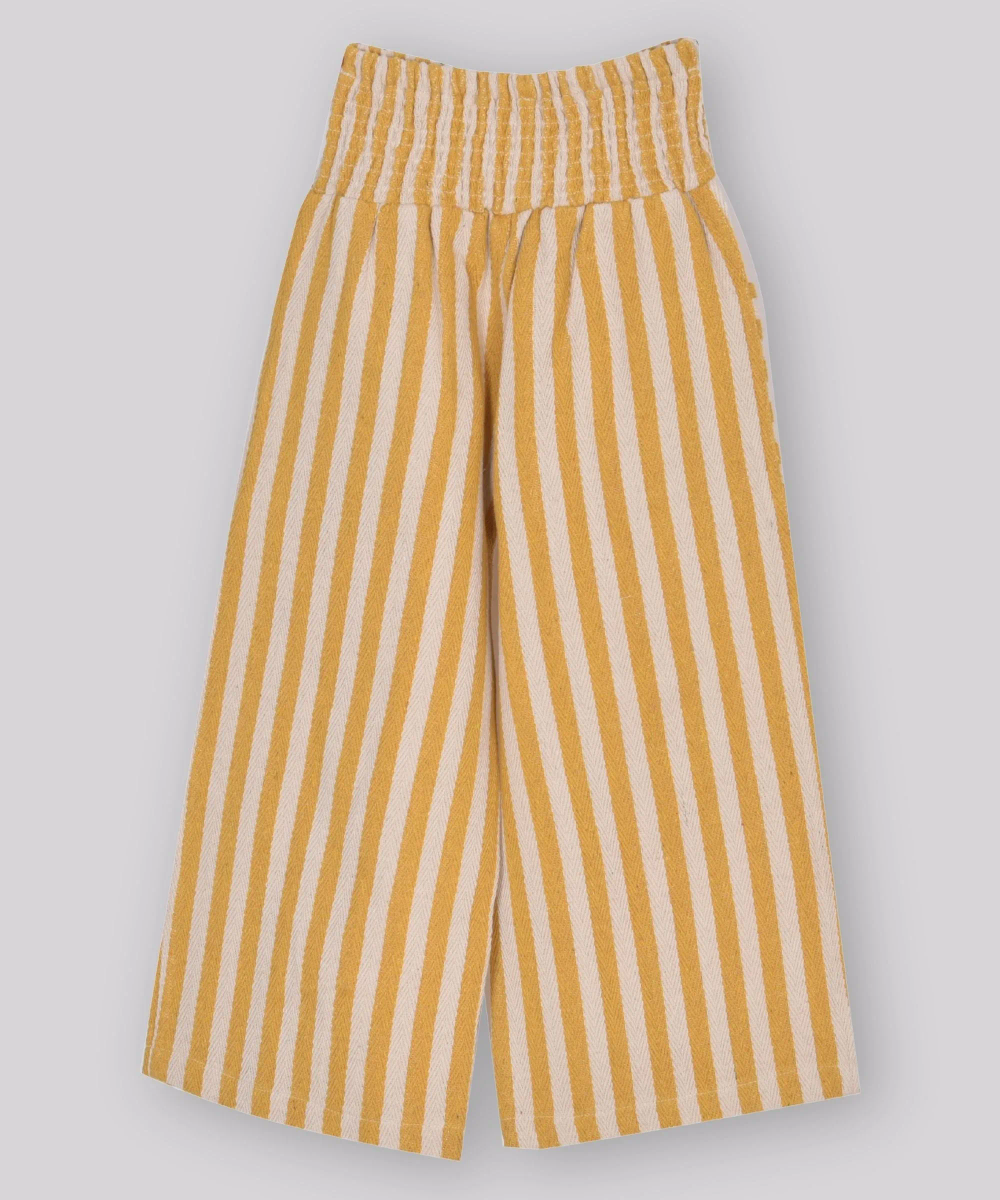Nexgen Girls - Girl's Striped Casual Pants - Yellow
