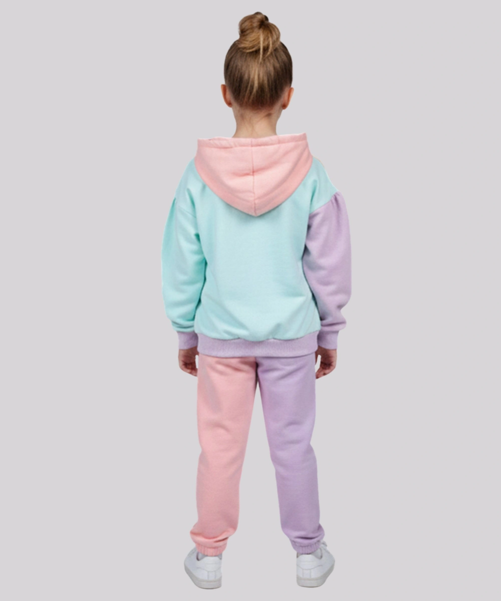 Genius - 2pc-Set - Girl's Hooded Jacket & Jogger Set - Multicolor