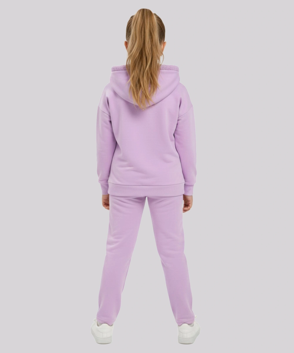 Genius - 2pc-Set - Girl's Hooded Sweatshirt & Pant - Purple