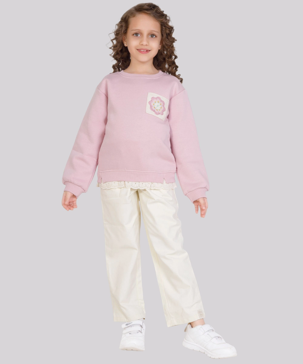 Little Kangaroos - Girls Denim Jeans - Cream