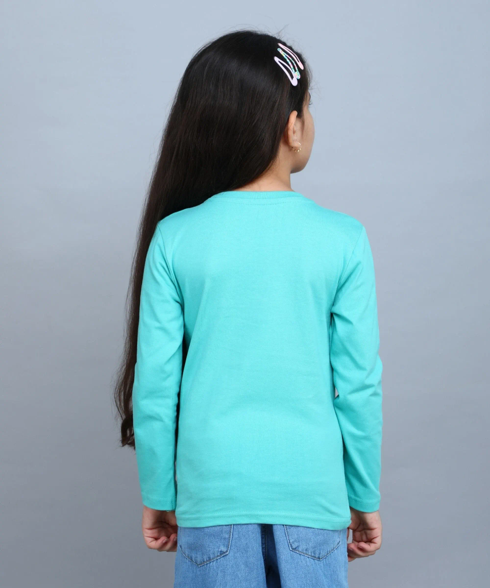 Nexgen Girls - Printed Girl's Casual T-Shirt - Blue