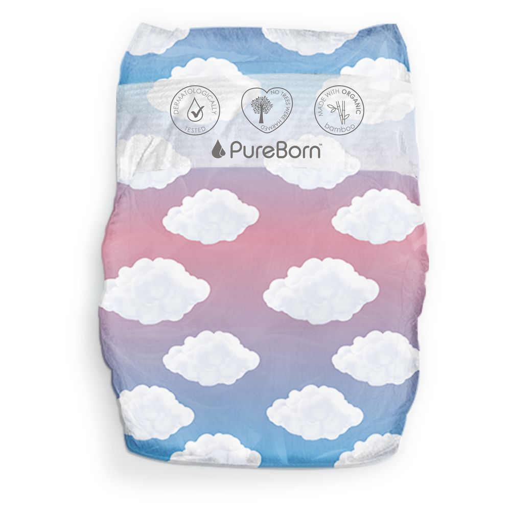 Pureborn - Size 4 7-12Kg 48s - Twin Value Pack - Cloud