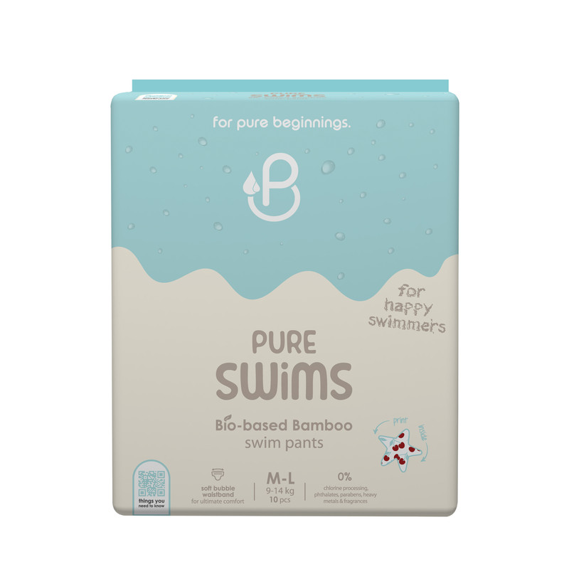 Pureborn - Baby Swim Diaper Pants - Medium-Large - 9-14 kg - 10 Pcs
