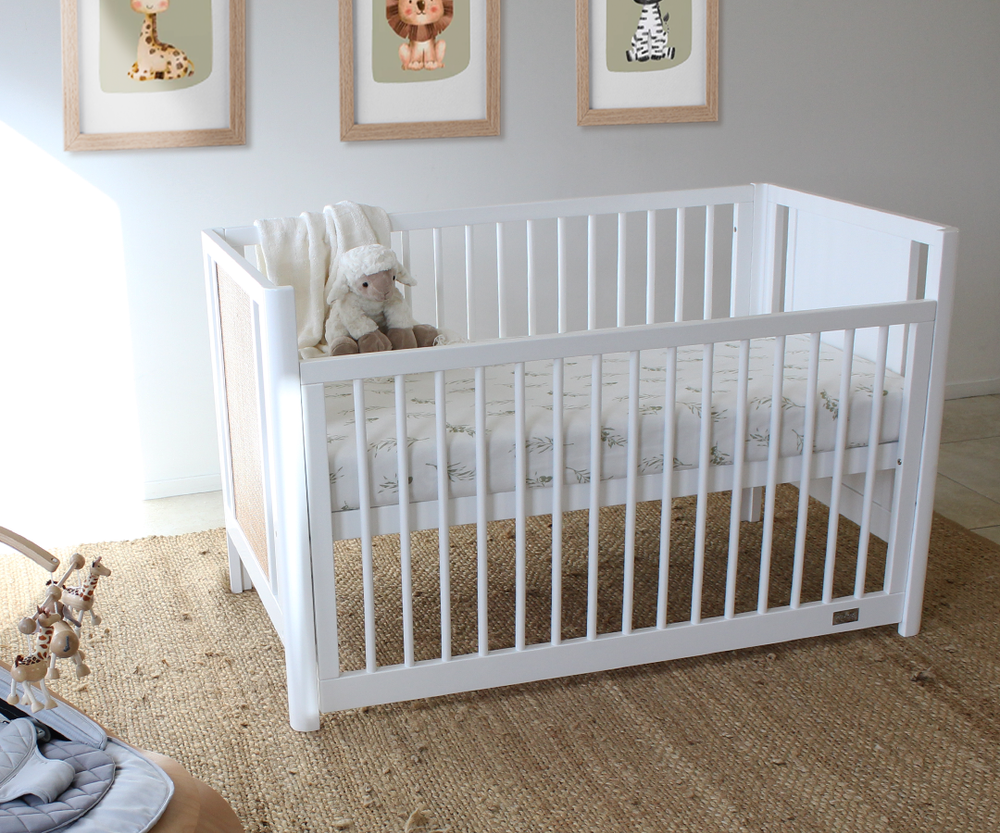 babyhood - Aliya Cot - White/Natural