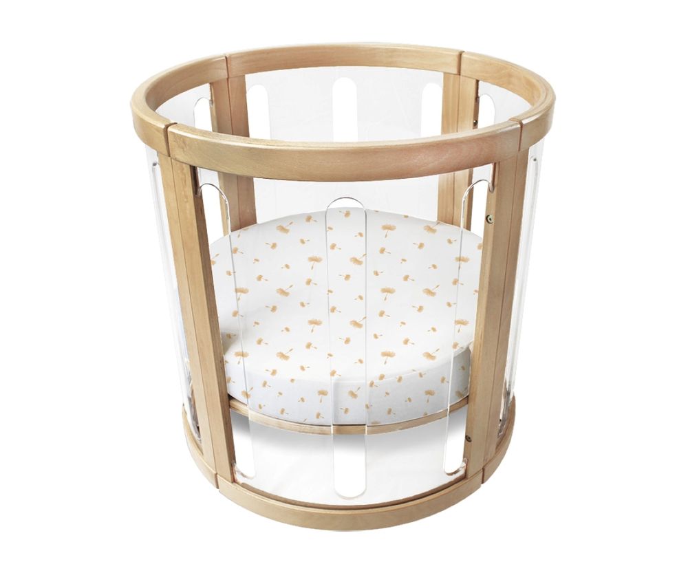 Babyhood - Amani Bebe Round Cot Fitted Sheet Only - Dandelion