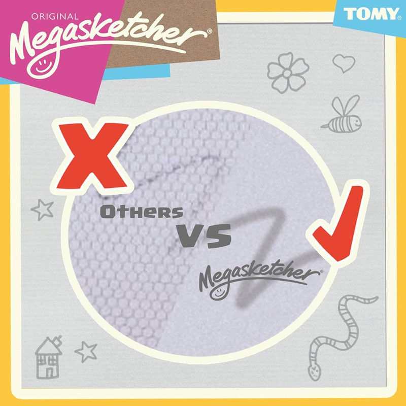 Tomy - Megasketcher Magnetic Drawing Board - Classic Purple  - For Ages 3 Years And Above