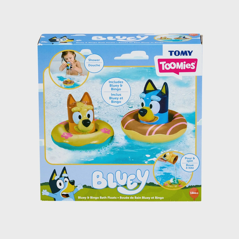 Tomy Toomies - Bluey & Bingo Floats Bath Time Toy Set